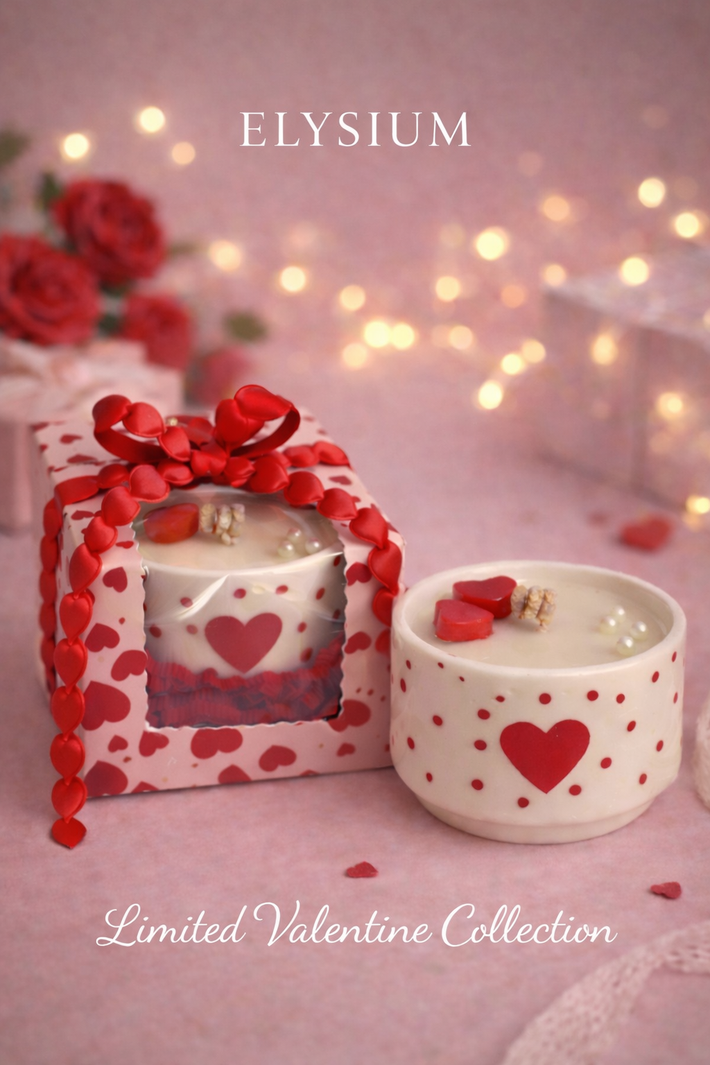 Valentine Heart Jar Candle