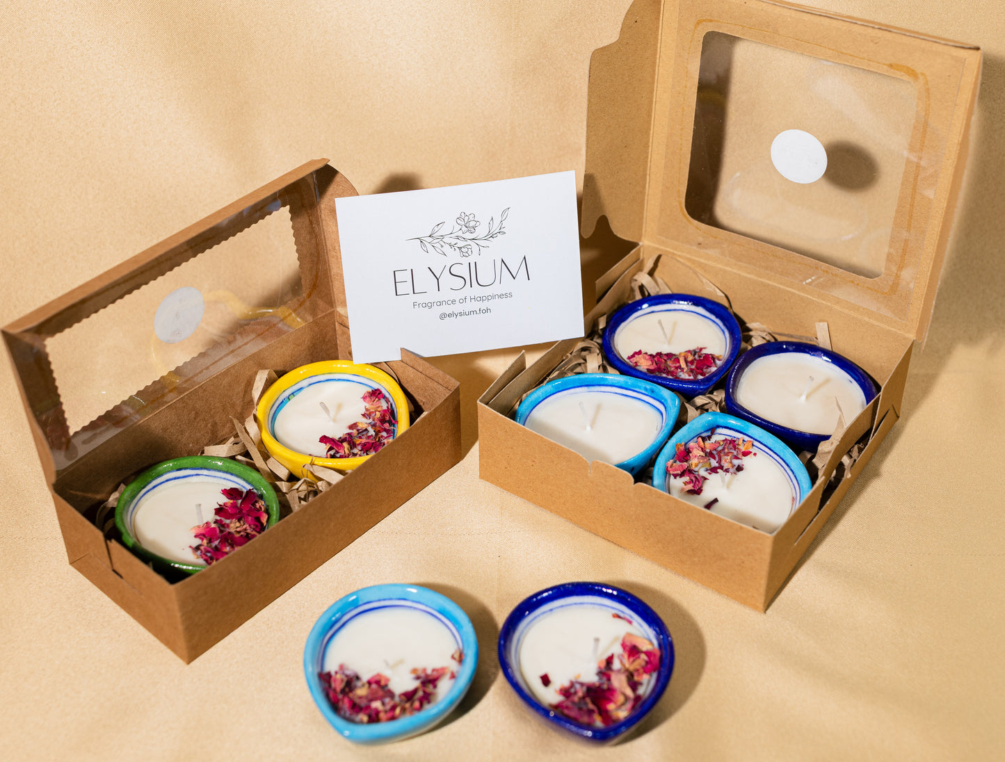 Blue Pottery Diya Candle