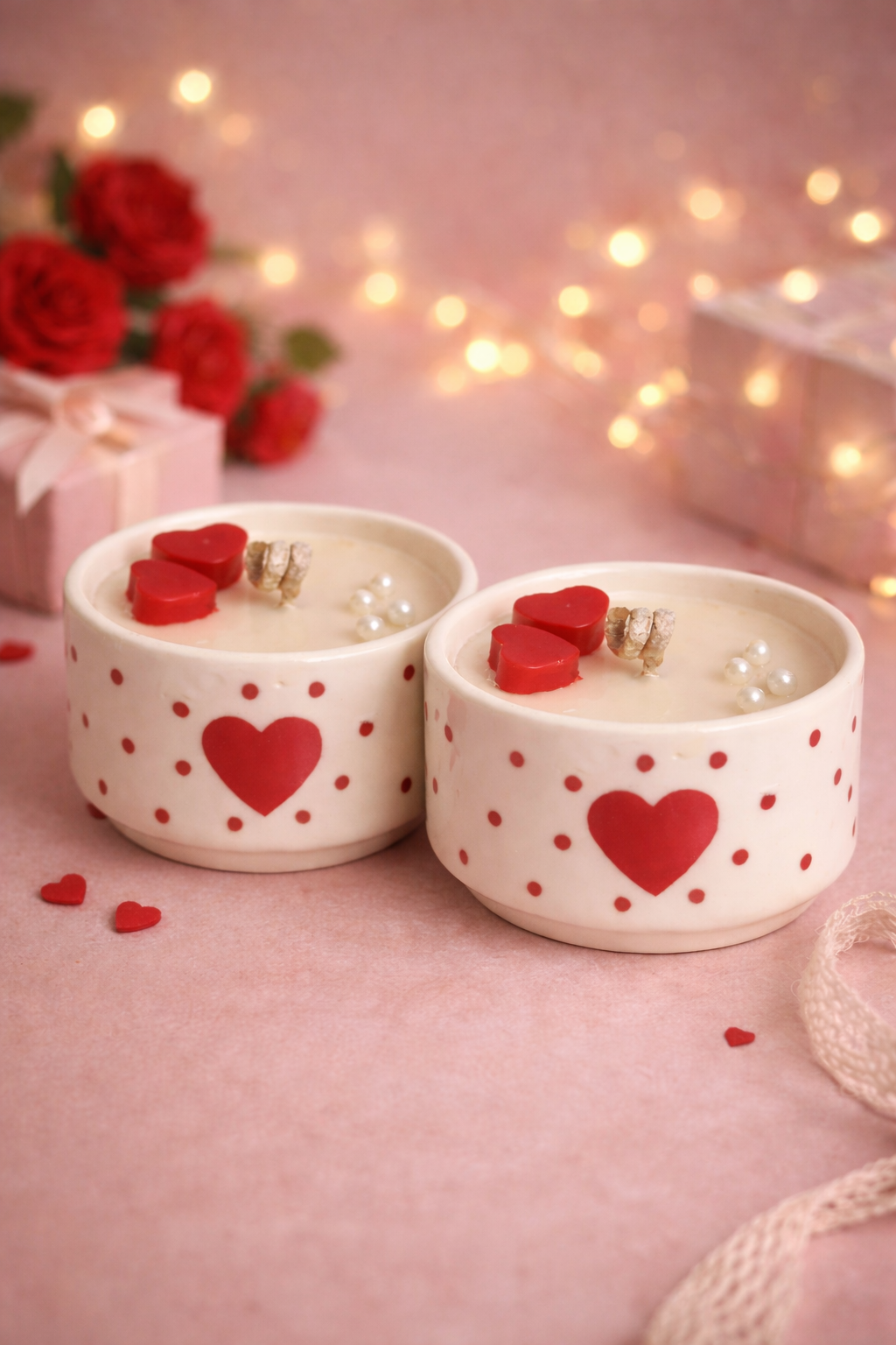 Valentine Heart Jar Candle
