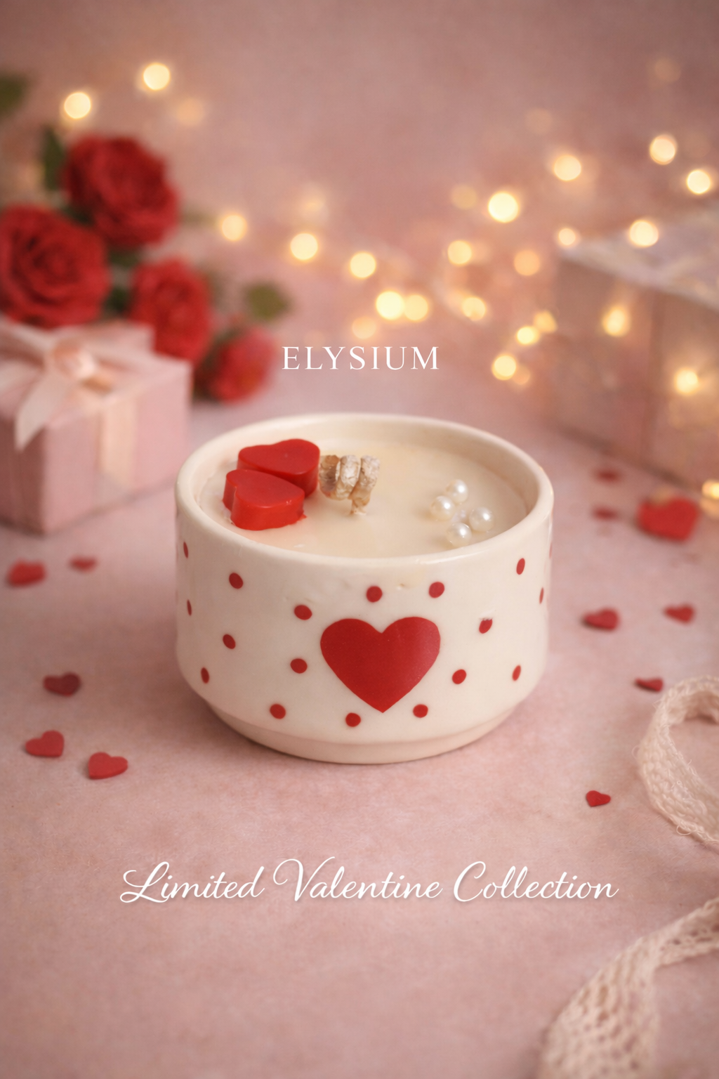 Valentine Heart Jar Candle