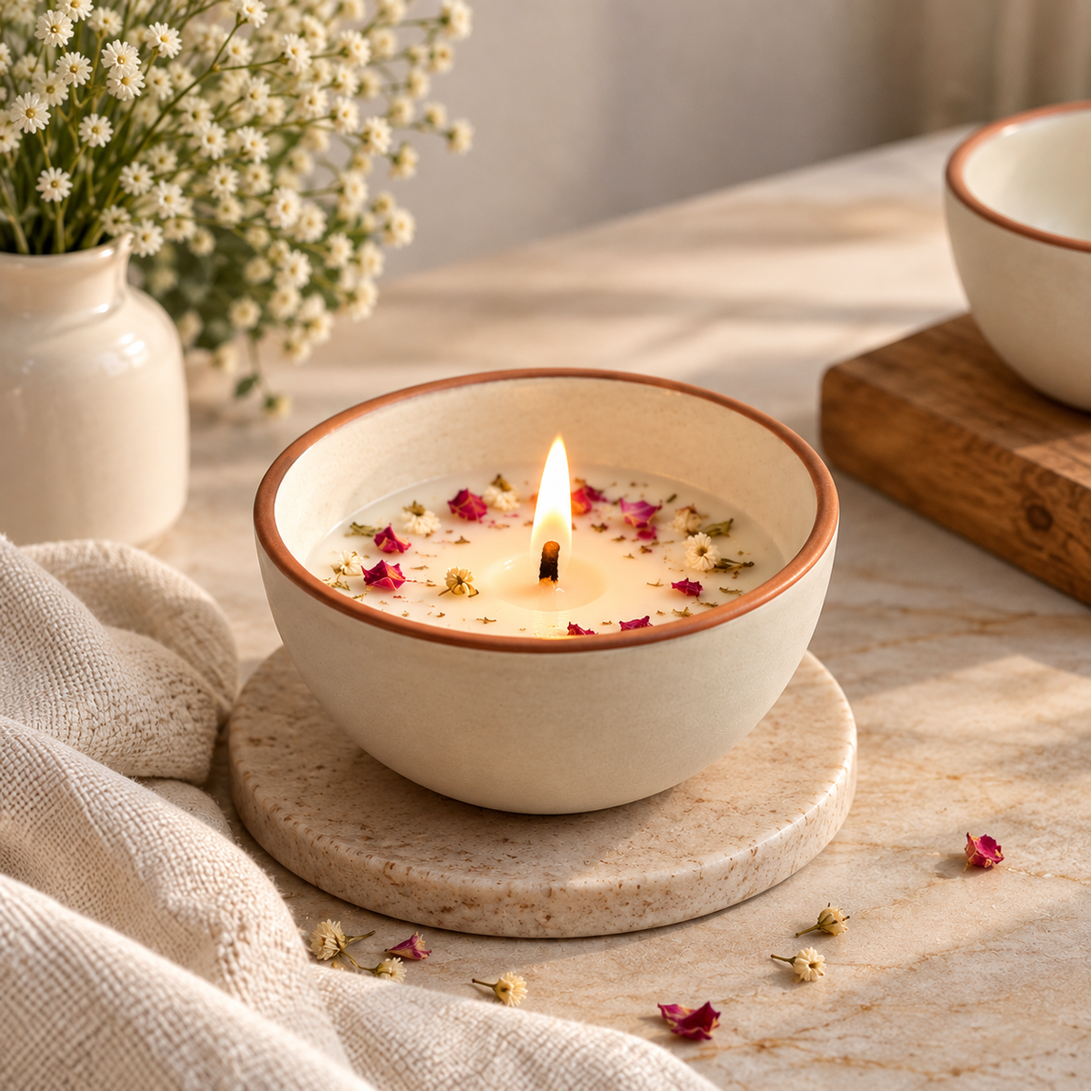 Beige Ceramic Jar